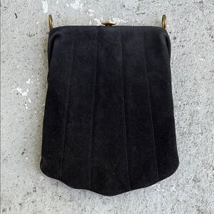 La Marquise vintage suede bag